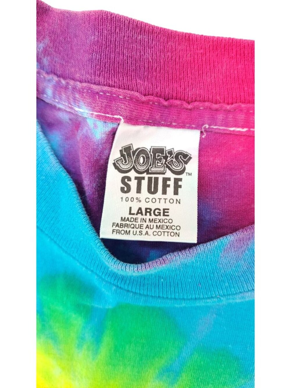 Vintage Joe's Crab Shack Tie-Dye Peace Love Crabs T-Shirt Men Large Kansas City - Picture 5 of 9